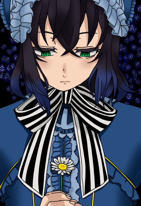 ♱miu♱さんがTwitterに投稿した嘴平伊之助(鬼滅の刃)のイラスト。