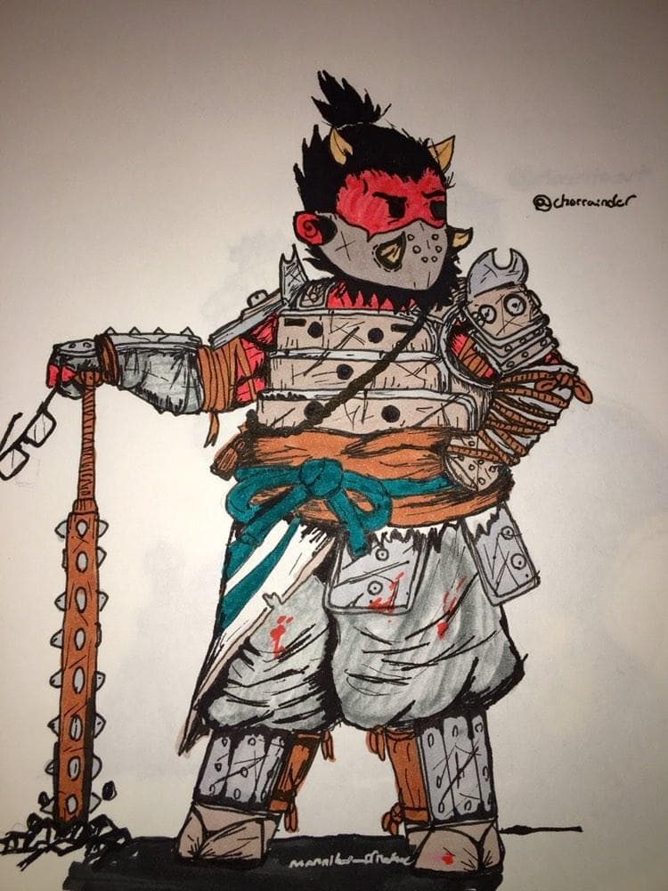 FHcreatives's tweet photo. They also made:
Shugoki: @chorrainder 
BP: @Breri_ 
Warlord: x_retchro https://t.co/2bv3prPbdv
Again these are all from manniboi_drache https://t.co/qDiWsN9LOe
Check out those tagged as well as manniboi who made these ^^
#forhonor #fhcreatives https://t.co/2XIh8ulLFo