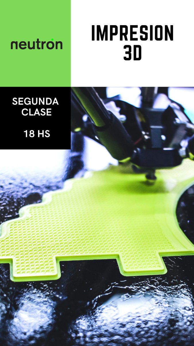 ¡HOY!
No te pierdas la segunda clase del curso "Introducción a la impresión 3D, hoy a las 16hs. 

Inscribite ingresando a eventbrite.com.ar/o/neutron-acel…

#neutron #3Dprinting #cursosonline #Capacitación #MeQuedoEnCasa #Covid_19 #webinars