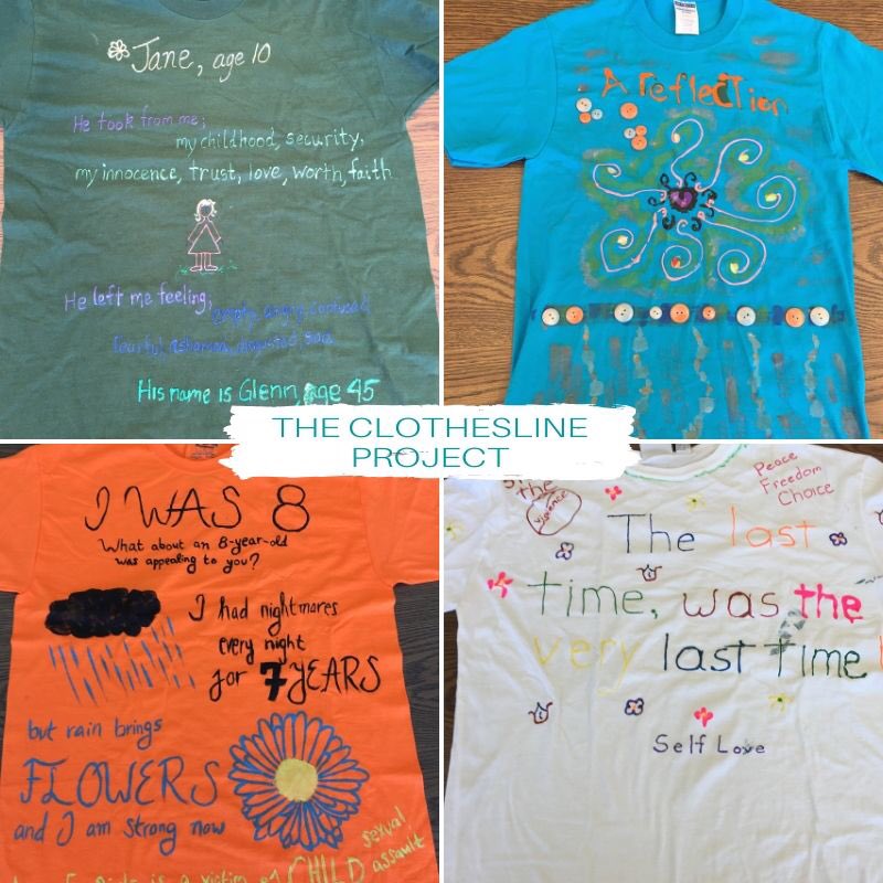 UTCSAW's tweet photo. The virtual #clotheslineproject for #SAAM2020 each t-shirt tells a story of abuse, survival, or hope. #uttogether #wecanstoptheviolence #webelievesurvivors https://t.co/hHUNh0cGIl