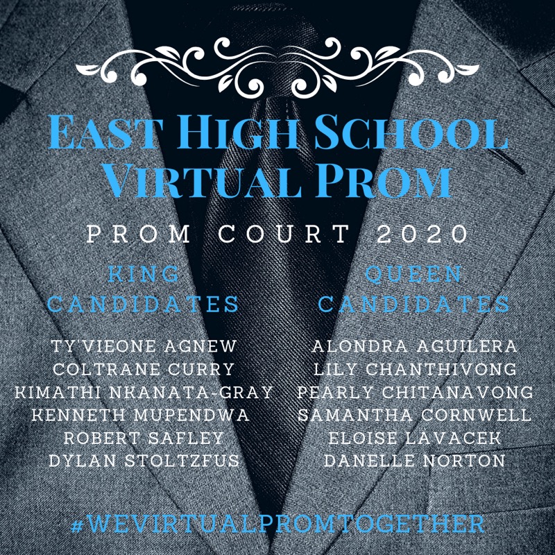 WEHS2020's tweet photo. A big shout out to the 2020 Prom Court! #virtualprom #wevirtualpromtogether #WeFlyTogether #classof2020 https://t.co/eDjpAJcQIJ