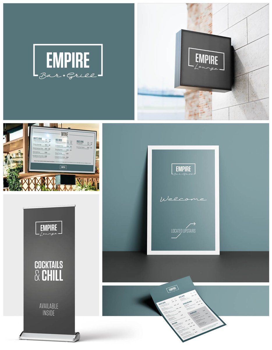 A site visit to Arena Wembley is always a good day, especially when you get to walk up Wembley Way towards the iconic arch! The in house catering team of Levy asked us to create a new logo for the existing Bar, Grill and Lounge. We also created various other items too!