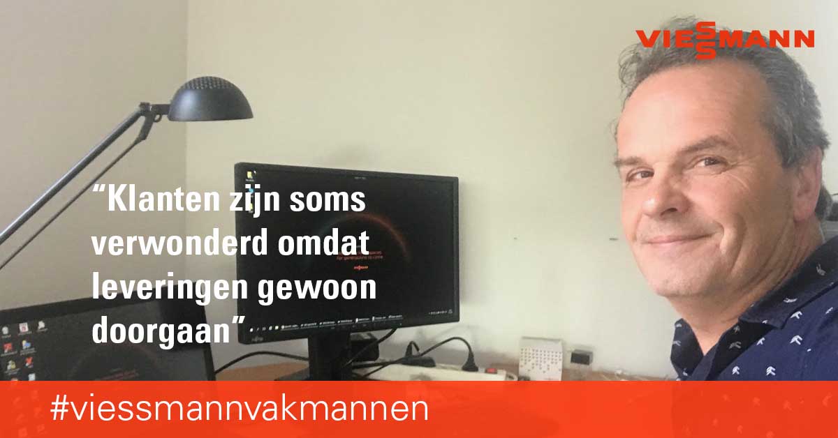 Werken tijdens het coronatijdperk. Hoe ervaren onze collega's dit? Vandaag vertelt collega Alex van Dinther hoe het is om 'gewoon' door te werken: ow.ly/vm1F50zmt7l #viessmannvakman #respect #staysafe