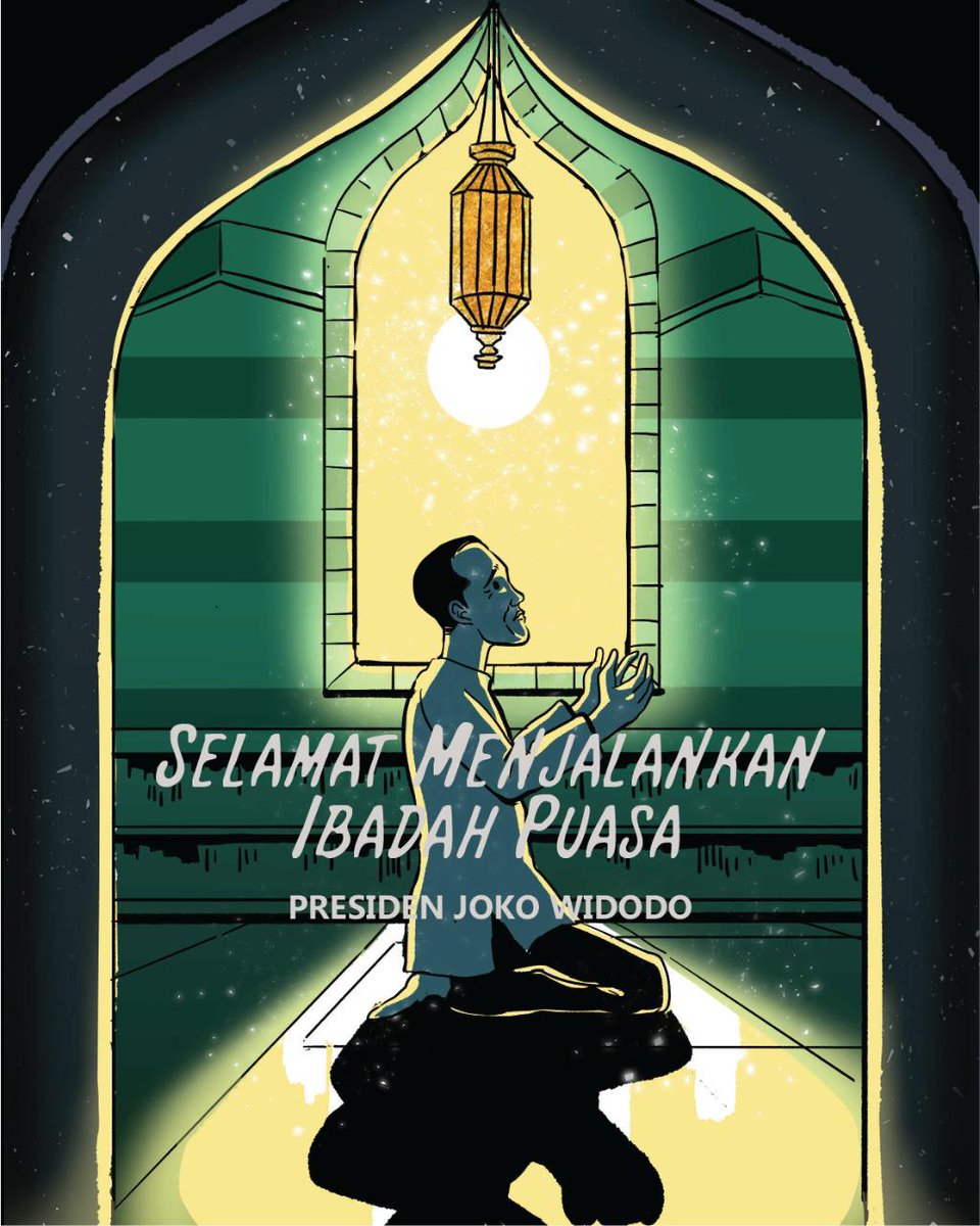 jokowi's tweet photo. Pandemi global Covid-19 masih berlangsung saat bulan Ramadan datang. Maka, sembari bepuasa, mari tetap berikhtiar untuk memutus rantai penyebaran virus global ini, dengan hidup sehat dan berdoa agar pandemi ini segera berlalu. 

Selamat menjalankan ibadah puasa. https://t.co/vGZ6HcGjyk