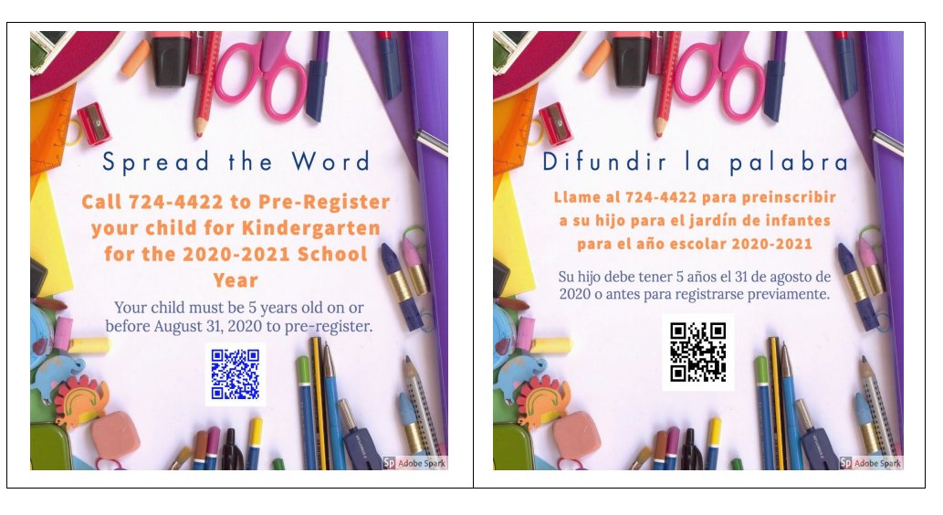 Spread the Word....Pre-register for Kindergarten <a href="/PGESchool/">PGElementary</a> <a href="/McDowell590/">McDowell Co Schools</a>