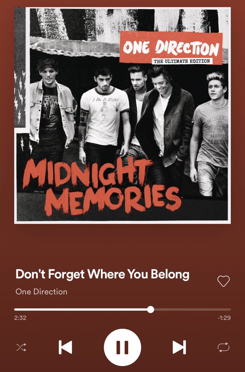 hoshi as don't forget where you belong from midnight memories (because home is where the heart is)