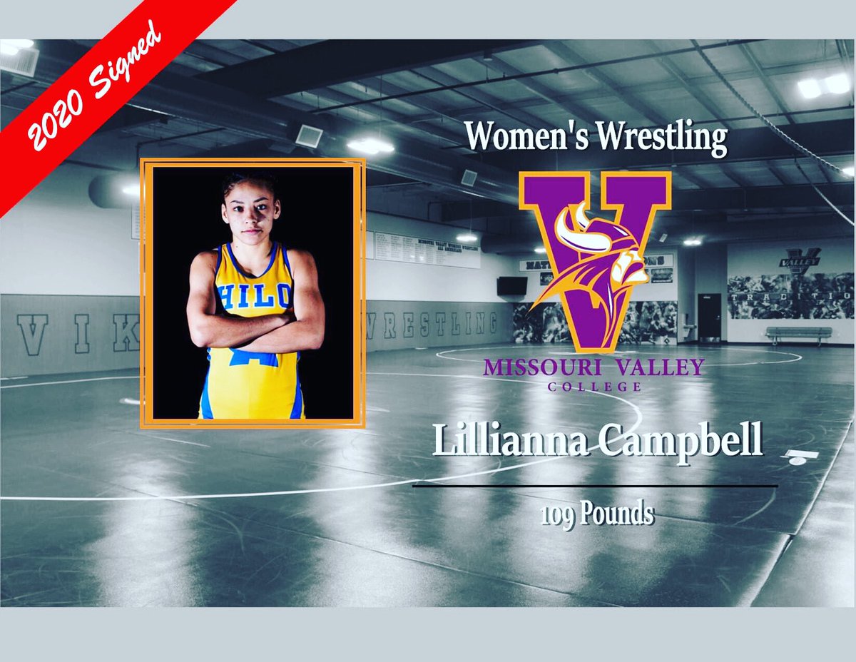 MVCWomenswrest1's tweet photo. Welcome to Valley Liliana Campbell! So excited for the season to start! #valleywillroll #valleywomenswrestling #hilowrestling #Hawaiiwrestling https://t.co/U1mr9kfS4n
