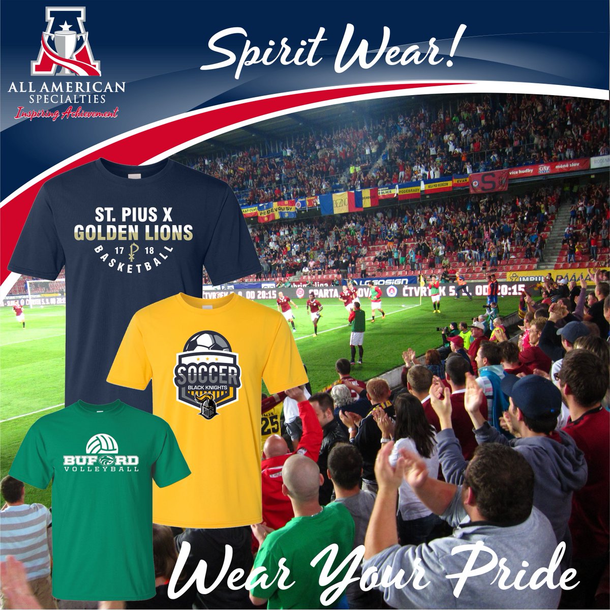 “If you love the game, nobody can take that from you.” – @MJ_Quotes 
📣 WEAR YOUR PRIDE 📣
#InspireAchievement #Fans #SuperFans #SportsClothing #SportWear #SpiritWear #LogoShirts #Pride #Cheer #YourTeam #MyTeam #GoTeam #PlayHard #Football #GameDay #CustomShirt #Crowd #GAsports