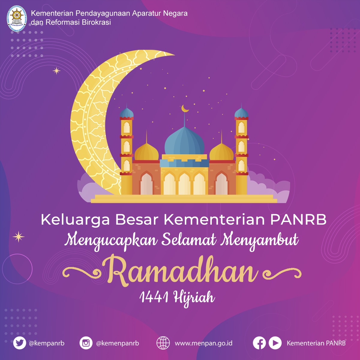 Kementerian Panrb على تويتر Marhaban Ya Ramadan Bulan Suci Kembali Tiba Saatnya Membersihkan Diri Dari Segala Dosa Walau Suasananya Berbeda Semoga Berkah Ramadan Selalu Bersama Kita Selamat Menunaikan Ibadah Puasa