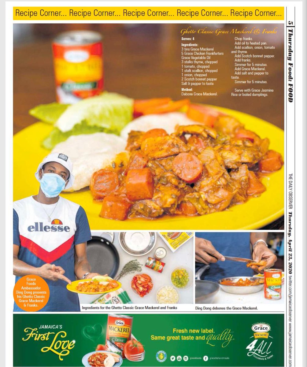 gracefoods's tweet photo. 🗣️The flair is in the air!... well... in the kitchen. Ding Dong Ravers stepped into Grace Kitchens with the @jamaicaobserver to share some Run-A-Boat recipes for you to try at home. Swipe left for more!
#ShareTheBeat #ShareTheFlava #EatingInWithGrace https://t.co/7P6mp8Szc1