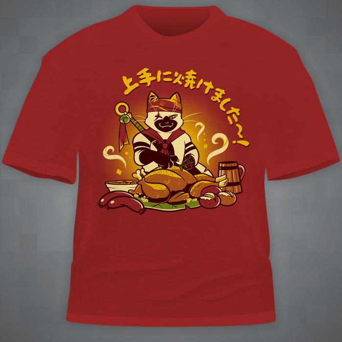 A chef with dramatic flair and encouraging nature, this #felyne makes sure the hunters that visit his canteen are well fed and ready for a fight! This tasty  #MonsterHunterWorld inspired design is now just $10.00 order yours here: levelupoutfitters.com/products/the-p…
