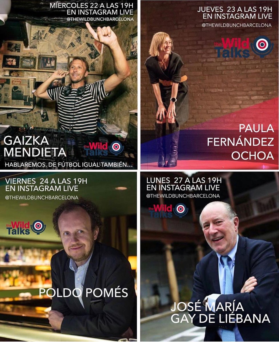 PaulaFdezOchoa's tweet photo. El club privado The Wild Bunch Barcelona organiza #WildTalks en Instagram Live y los próximos días el empresario y consultor deportivo Uri Bueno nos entrevistará a @GaizkaMendieta6 @Poldopomes @DeLiebanaCOPE y a mí. Hoy es mi turno 🎧🎤! Os esperamos a las 19pm.Feliz #SantJordi https://t.co/Zc4FzsUtPs