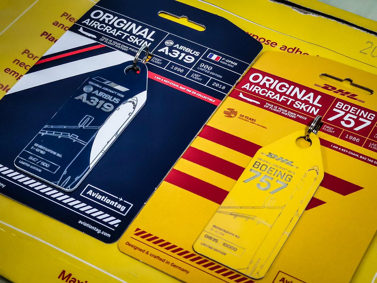 raptorclans's tweet image. Thank you @aviationtag_com!! These tags are simply beautiful! My first bi-color tag and also first cargo plane tag. Speediest delivery ever, even my previous order 3 weeks ago hasn't arrived, @DHLexpress is amazing!

#aviationtag #airbus #airbusa319 #a319 #boeing #boeing757 #DHL