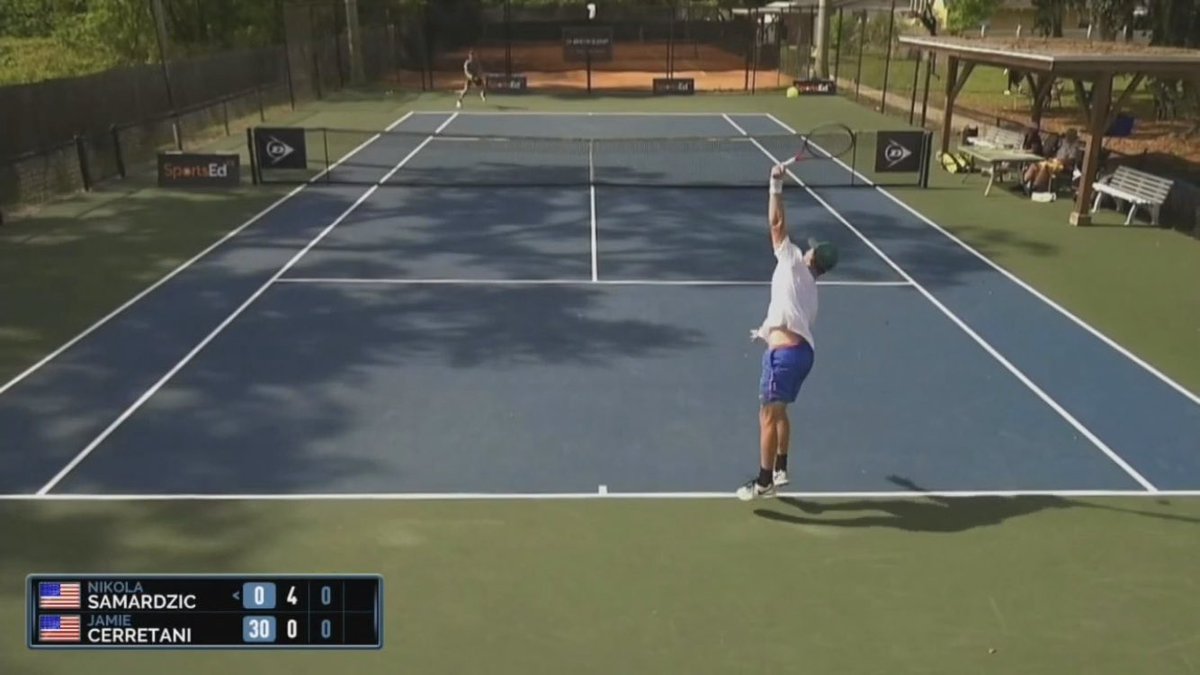 LSU Tennis alumni Nik Samardzic competing in the International Tennis Series on ESPN 3 right now. #GeauxTigers