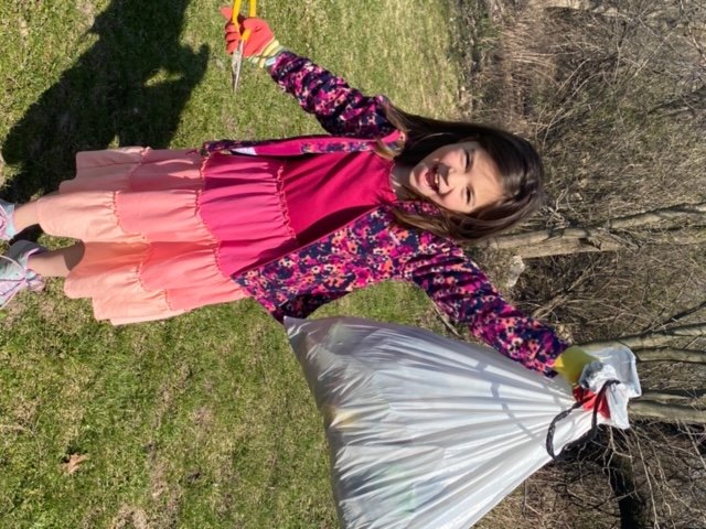 CKCS_VASD's tweet photo. Earth day! 1st Grader Meagan picked up trash outside in celebration of Earth day! https://t.co/IgVY8R8PAI