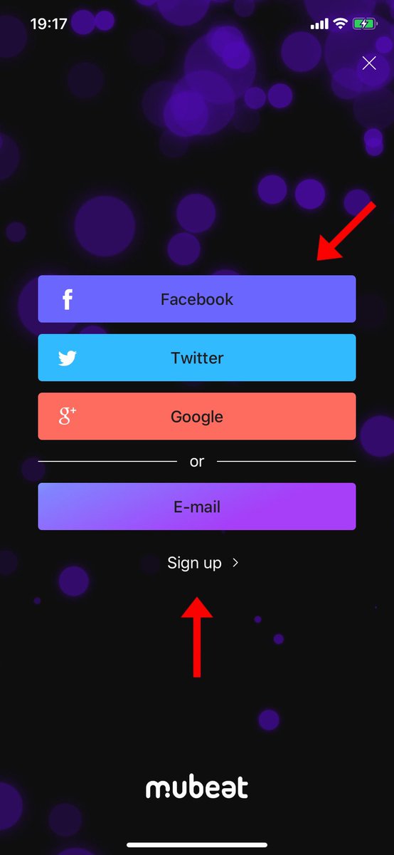 Step 1: Install the App! iOS:  https://apps.apple.com/at/app/mubeat  Android:  https://play.google.com/store/apps/det Step 2: Create an account or choose one of the other options to log in. Step 3 (Voluntary): Modify your profile & spice it up! 