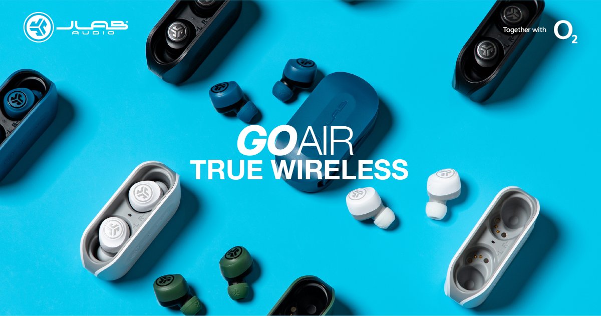 Our new GO Air True Wireless earbuds are now available in the UK at O2. Go light as air with our smaller earbuds yet!  o2.co.uk/shop/jlab-audi…