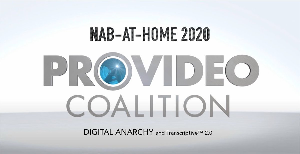 editblog's tweet photo. It’s the first of our @ProVideo NAB-AT-HOME coverage. 

I talked to @Digital_Anarchy about Transcriptive 2.0 for @AdobePremiere  (&amp; Power Search) 

Big news as Transcriptive price has been cut in half to $149

#nabathome

https://t.co/AouHA7iNLa https://t.co/cmTH9cSPQA