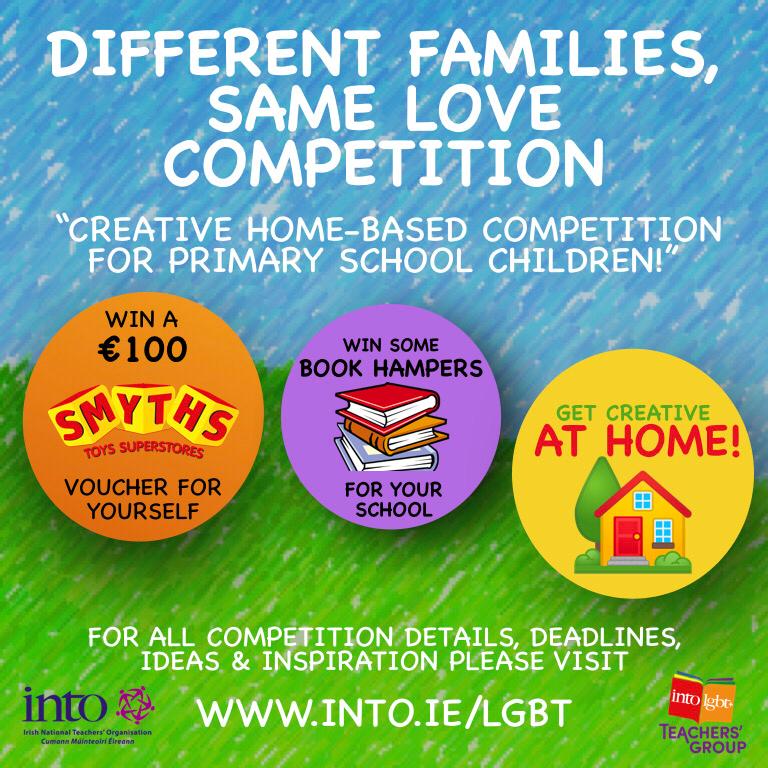 INTO LGBT+ Teachers (@intolgbt) on Twitter photo Great news! The #DifferentFamiliesSameLove competition is back! More info here: tinyurl.com/intolgbt <a href="/EducateTogether/">Educate Together</a> <a href="/CatholicPrimary/">CPSMA</a> <a href="/AFPatrunachta/">An Foras Pátrúnachta</a> <a href="/churchofireland/">Church of Ireland</a> @PDST_Hwellbeing Great news! The #DifferentFamiliesSameLove competition is back! More info here: tinyurl.com/intolgbt <a href="/EducateTogether/">Educate Together</a> <a href="/CatholicPrimary/">CPSMA</a> <a href="/AFPatrunachta/">An Foras Pátrúnachta</a> <a href="/churchofireland/">Church of Ireland</a> @PDST_Hwellbeing