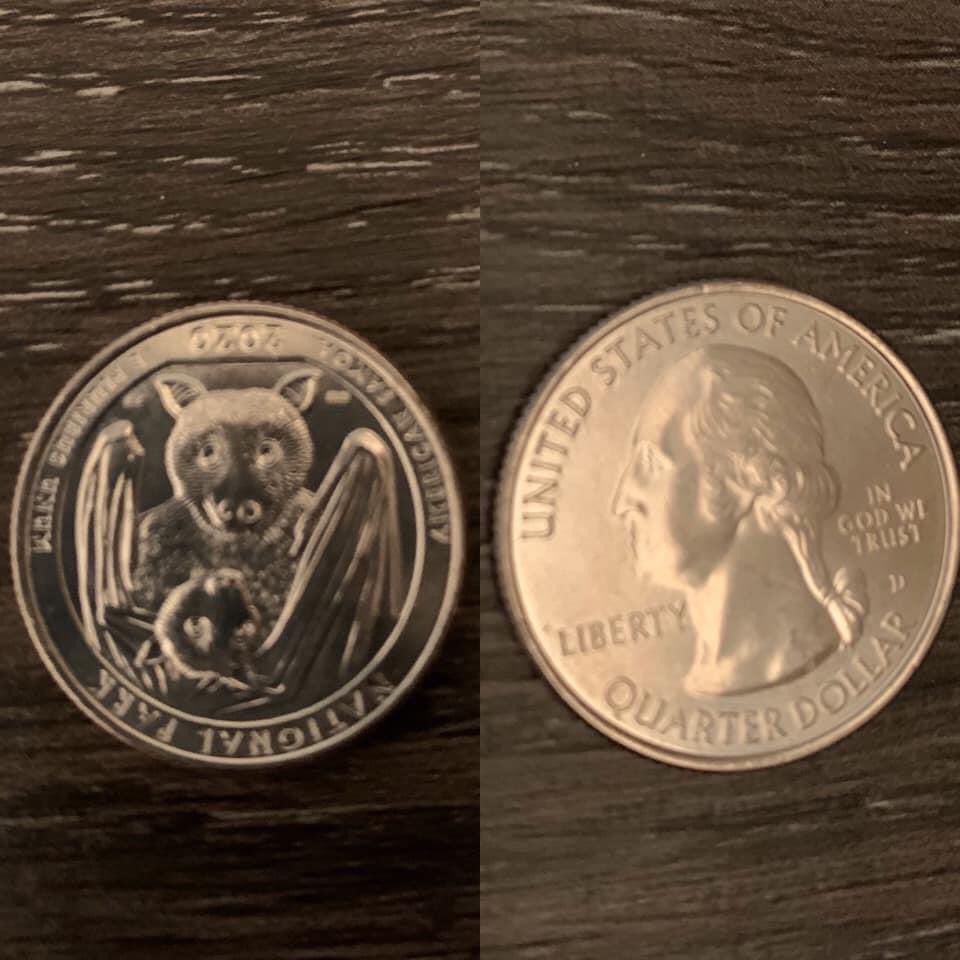 Am I the only person to notice that the newly minted 2020 quarter has a bat on it? #OpenYourThirdEye #BarbershopLogic @desusnice @THEKIDMERO @SHODesusAndMero @krglassman @nohashtagellis @JeffLac @ReformedBroker @michaelbatnick @RampCapitalLLC @pattonoswalt @TRCtn @rob_connelly