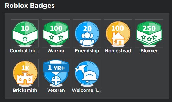 Hex On Twitter Roblox Introduced Us To Roblox Badges Where A Badge Will Display In Your Profile If You Ve Accomplished Something Listed Any Badge With A X Means That The Badge Is