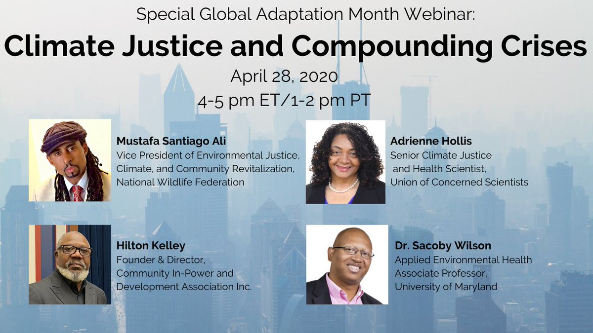ANNOUNCING a special webinar taking place April 28 at 4pm ET/1pm PT that will discuss the impacts of EPA's recent COVID-19 deregulation on communities already on the frontlines of #ClimateChange. 

Register today: ow.ly/rRNi50zmwqs

#GAMeonforClimate #ClimateJustice