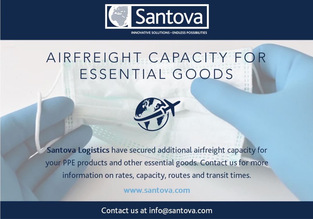 Santova is your logistics partner of choice when it comes to moving PPE products and other essential goods. Contact our team at info@santova.com for more information on how we can assist your business during this challenging time. #logistics #essentialservices #PPE #airfreight