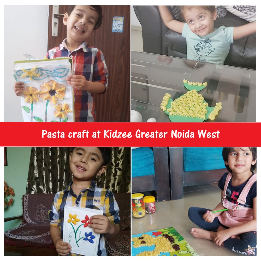 KidzeeIndia's tweet photo. It gives us immense pleasure to share the creativity of our young artists!
Kidzee Greater Noida West students did some beautiful craftwork with pasta!
What do you all think?😀
.
.
.
#Kidzee #KidzeeStudents #PreSchool #Learning #LearningAtHome #FunLearning #Lockdown #PastaCraft https://t.co/z6lxsx5JQY