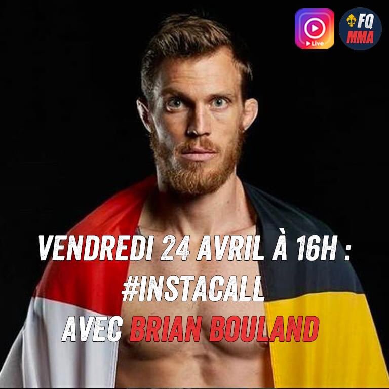 FqMMA's tweet photo. 🚨À demain, pour le RDV FQMMA en live sur #Instagram ‼️
Posez vos questions à notre 12ème invité :
#BrianBouland
⏰ : Vendredi 24 avril à 16H00
📲 : https://t.co/295w1OaAuf
#Instacall @BrianBoulandMMA https://t.co/s7u0Evqa9m