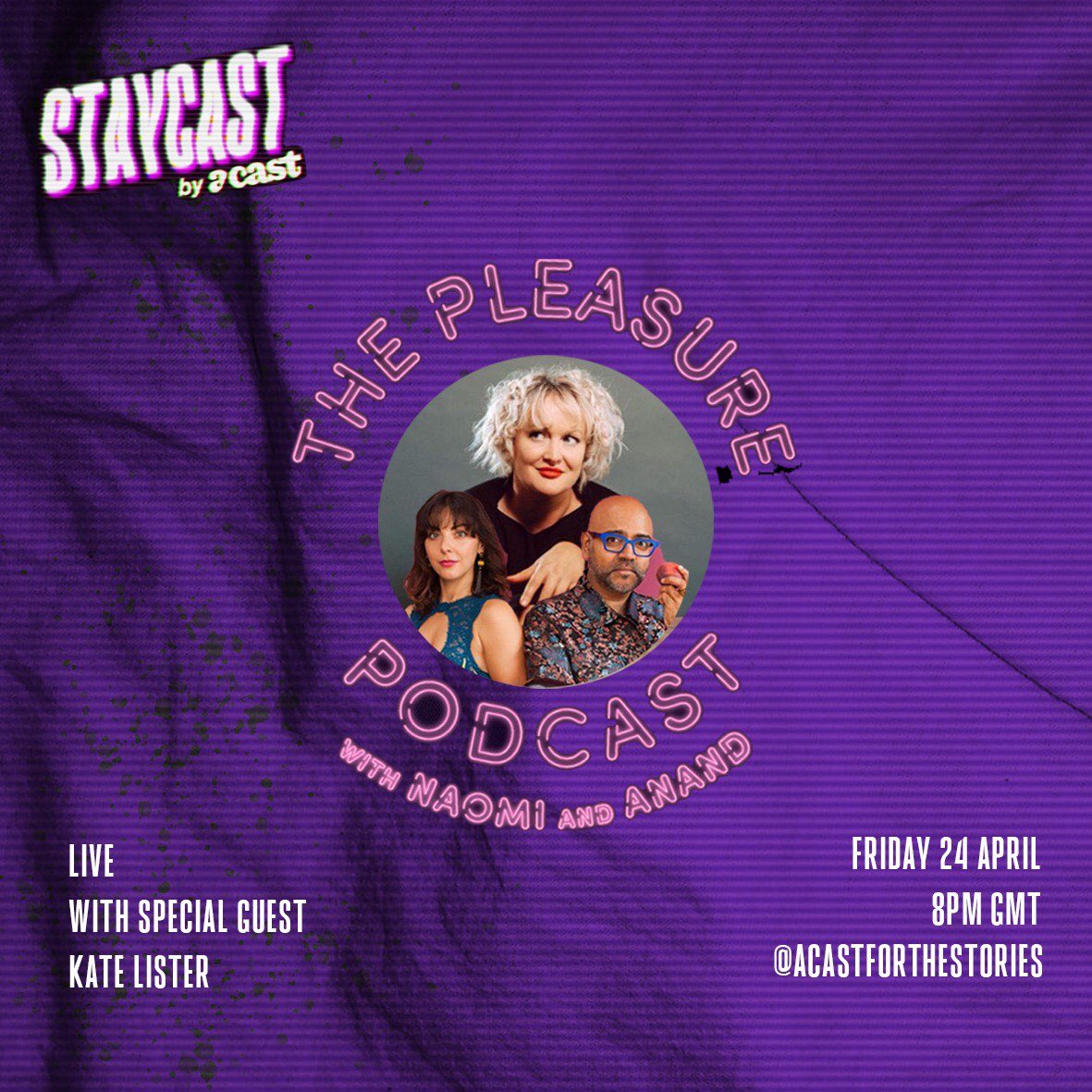 ThePleasurePod's tweet photo. The Pleasure Podcast is going LIVE!
Join us @ 8pm tomorrow! For 30 mins...
@NaomiSheldon1 and @therealdranand your personal agony aunts will answer all your pleasure q’s.
Followed by a sesh with the unbeatable @WhoresofYore on A History of Masturbation!
@acast #Staycast https://t.co/bnsl59zVv1