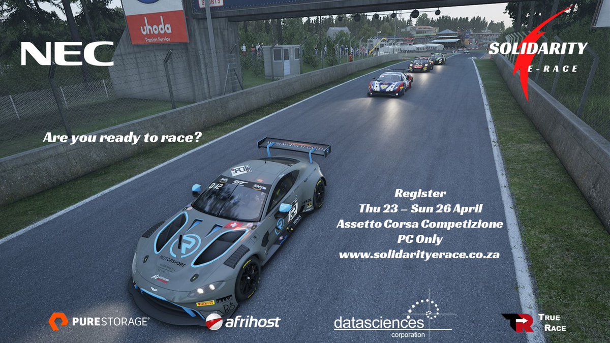 solidarityerace's tweet photo. We are racing again! Register now https://t.co/dfYy3PpgFH

#solidarityerace  #stayathomesa #covid19sa #solidarityfund
@Afrihost 
@PureStorage 
@NEC_corp  
#datasciencescorporation
#truerace https://t.co/u0z60MuTFB