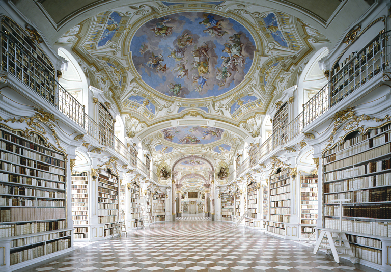 womensart1's tweet photo. Admont, Austria from the Beautiful Libraries series (2012) by photographer Candida Höfer #womensart #WorldBookDay https://t.co/zJFyJZA0CZ