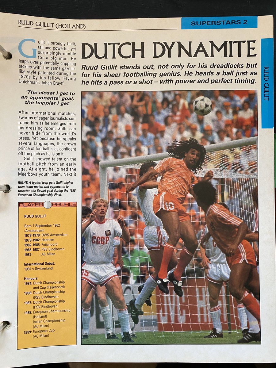 “Ruud Gullit stands out, not only for his dreadlocks, but for his sheer footballing genius”