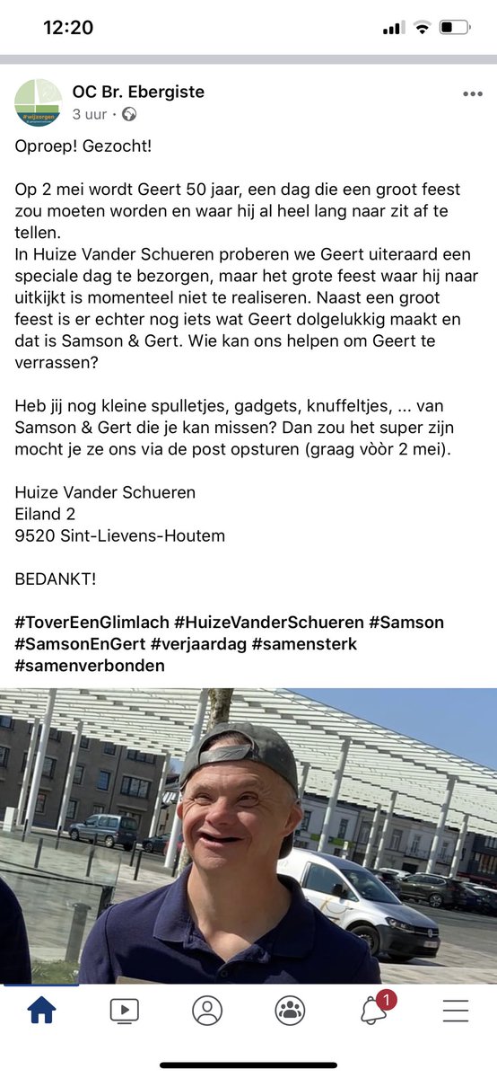 kianifortie's tweet photo. Iemand die Samson (of Gert) persoonlijk kent of wil helpen voor Geert zijn verjaardag??? Delen is liefde &amp; zon ☀️💛 ik heb dit al via instagram naar Viktor verhulst ook gestuurd!  haha https://t.co/iLyPWbAJ2S