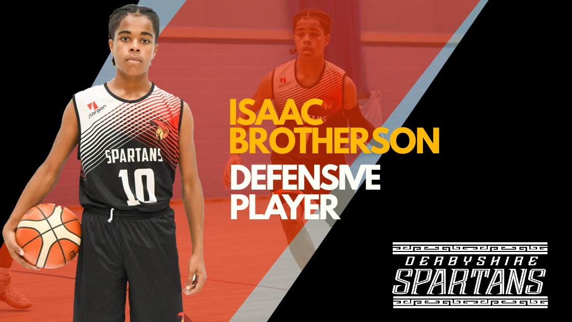 DerbysSpartans's tweet photo. Our first of two U16 Conference Defensive Player of the Year awards goes to Isaac Brotherson. Isaac was often asked to guard the oppositions best player in the full court and did so relentlessly providing a huge spark of energy off the bench. Congratulations Isaac! https://t.co/Ef6RBdj0Oa