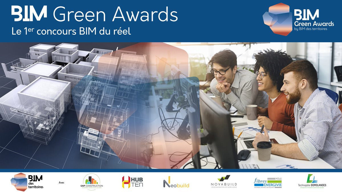 Construction21F's tweet photo. 🏆Lancement des #BIMGreenAwards : le 1er concours #BIM du réel ! Candidatez sur https://t.co/gi51IofI41 avec vos ouvrages exemplaires (bâtiments, quartiers, infra) conçus, construits et/ou exploités grâce au BIM avant le 15/7. +info 👉https://t.co/eAkPPG0Eh1 https://t.co/8PbnvjnVMU