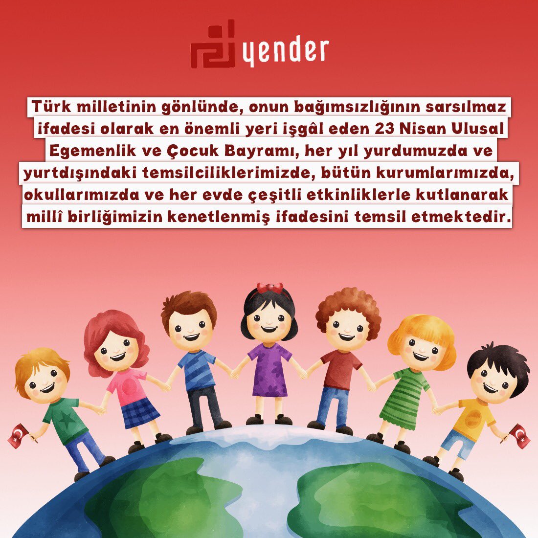 tryender's tweet photo. ”Yarının teminatı olan çocuklarımıza yarının gözüyle bakalım ki yarınlarımız aydınlık olsun 23 Nisan Ulusal Egemenlikve Çocuk Bayramınız Kutlu Olsun.” #23NisanKutluOlsun #23NisanUlusalEgemenlikveCocukBayramı #bayram https://t.co/eEkKsdGhz0