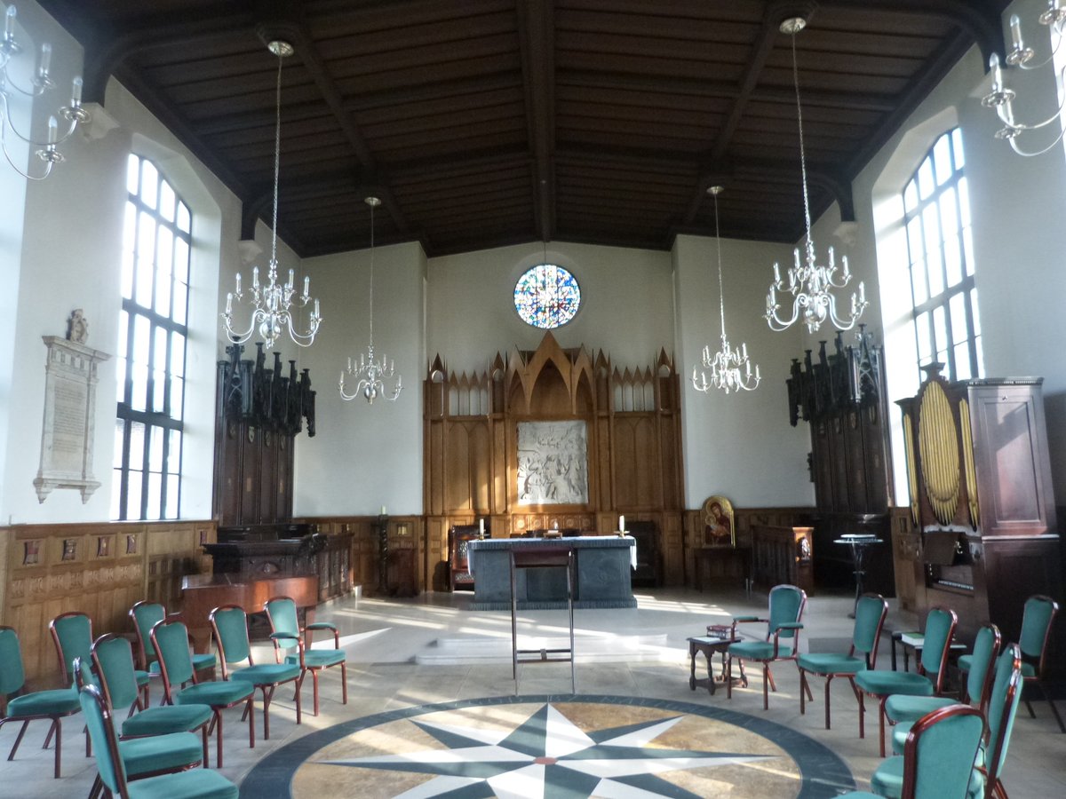 The c.1350 choir stalls from St Katharine's collegiate church survive in part about 2km at a little retreat in Limehouse