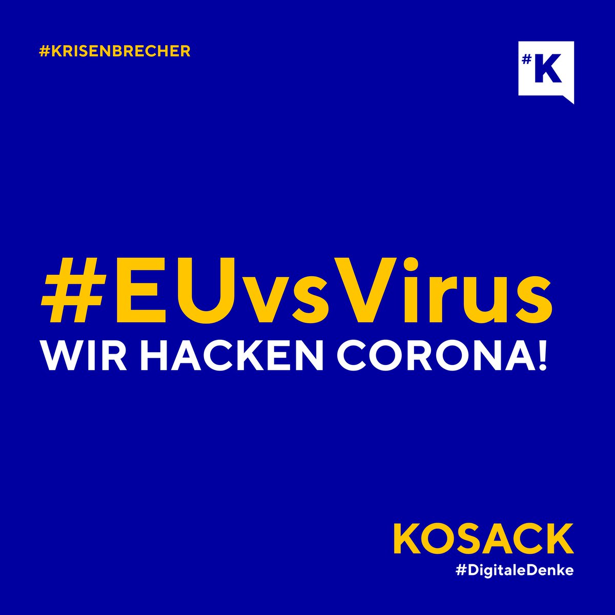 Join #EUvsVirus this weekend 
Lets unite the bright minds 💡 of #Europe for a greater good 💪

You can still join @ euvsvirus.org 

CU 👋