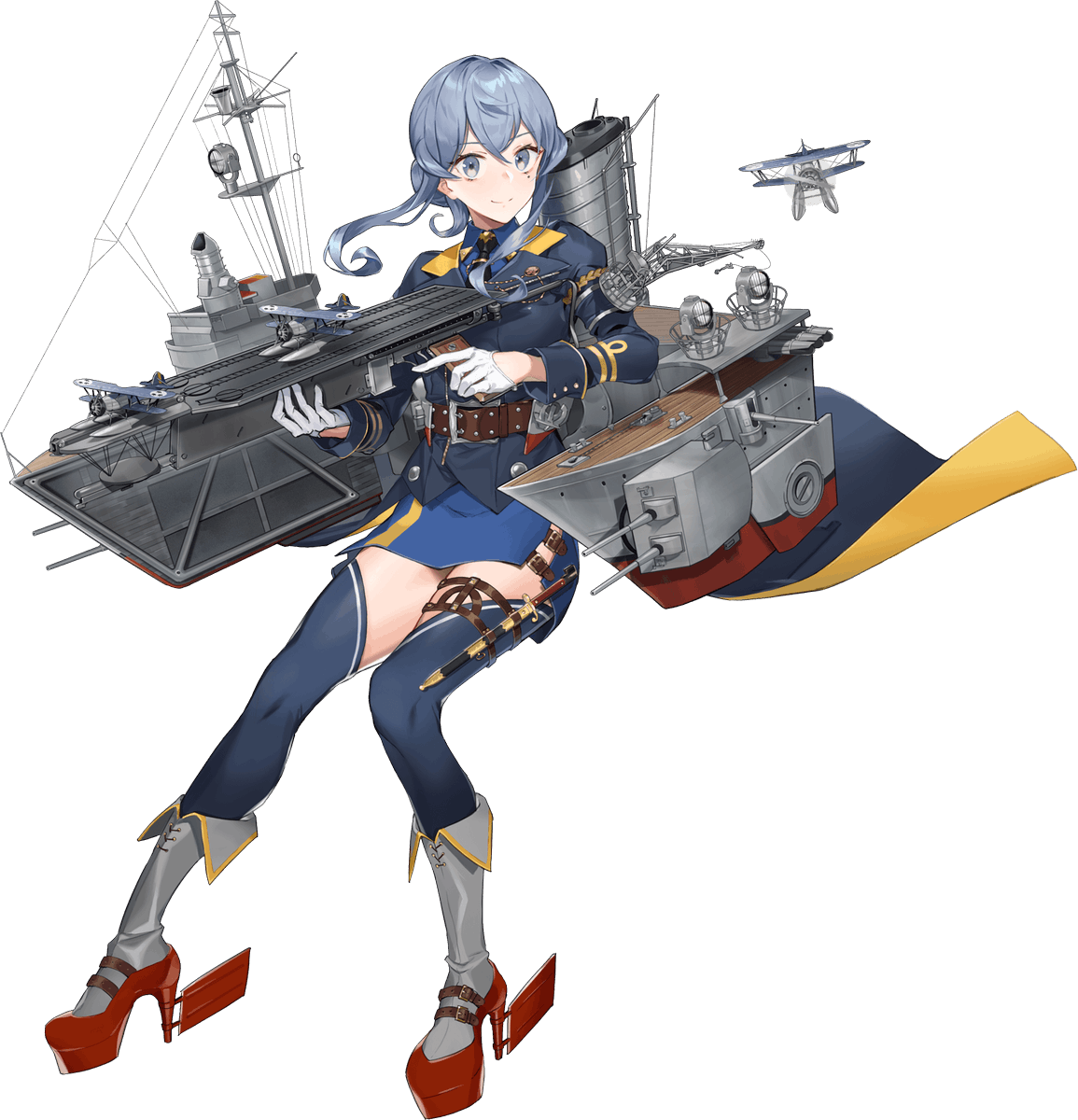 ９８ A Twitter Gotland Andraの立ち絵と中破絵 スカート更に短くなっているな しかし殆ど仮想戦記状態 艦これ