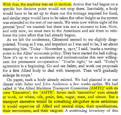 He doesn't actually mention the negotiations to create the AMTC. Instead, he talks about how a prior agreement -- reach on Nov 3 b/w  -- set in motion what eventually became the AMTC. That agreement was indeed important, but it left out 