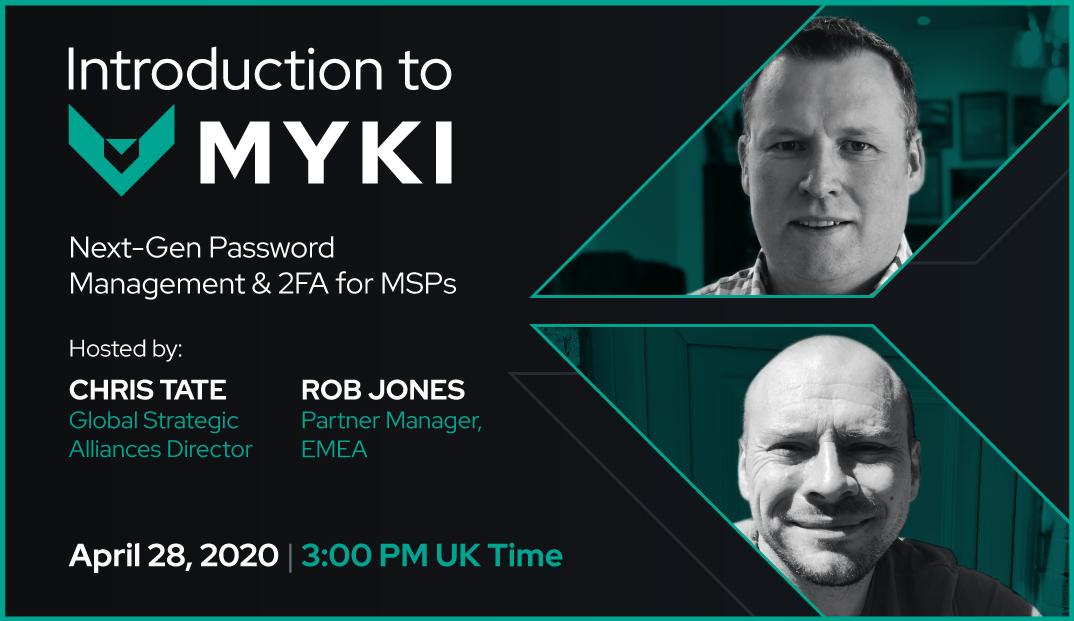 Want to understand more about Password Management for your MSP?  If so, please join me on my first ever webinar for <a href="/MYKIforMSP/">MYKI MSP</a> 

crowdcast.io/e/introduction…
