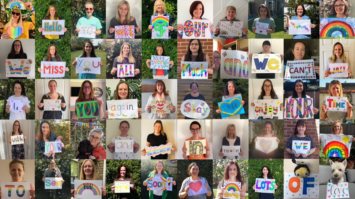 MoulshamInfants's tweet photo. We miss all of our children and families so much so we made you a message. Hopefully you can read it all and you recognise lots of faces in the picture! Stay safe everyone 🌈 https://t.co/7TBLG4cNNk