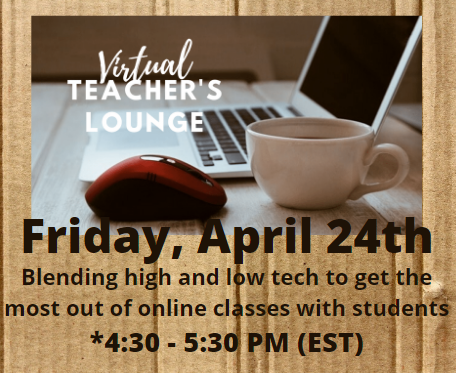 vividolearning's tweet photo. Join us in the teacher's lounge this Friday at 4:30 (EST) for some great tips and a chance to connect with other educators as we all try to make sense of the muddle! Sign up for the link here: https://t.co/A9eURDH47b #makesenseofthemuddle #InThisTogether https://t.co/MQgbjF04rU
