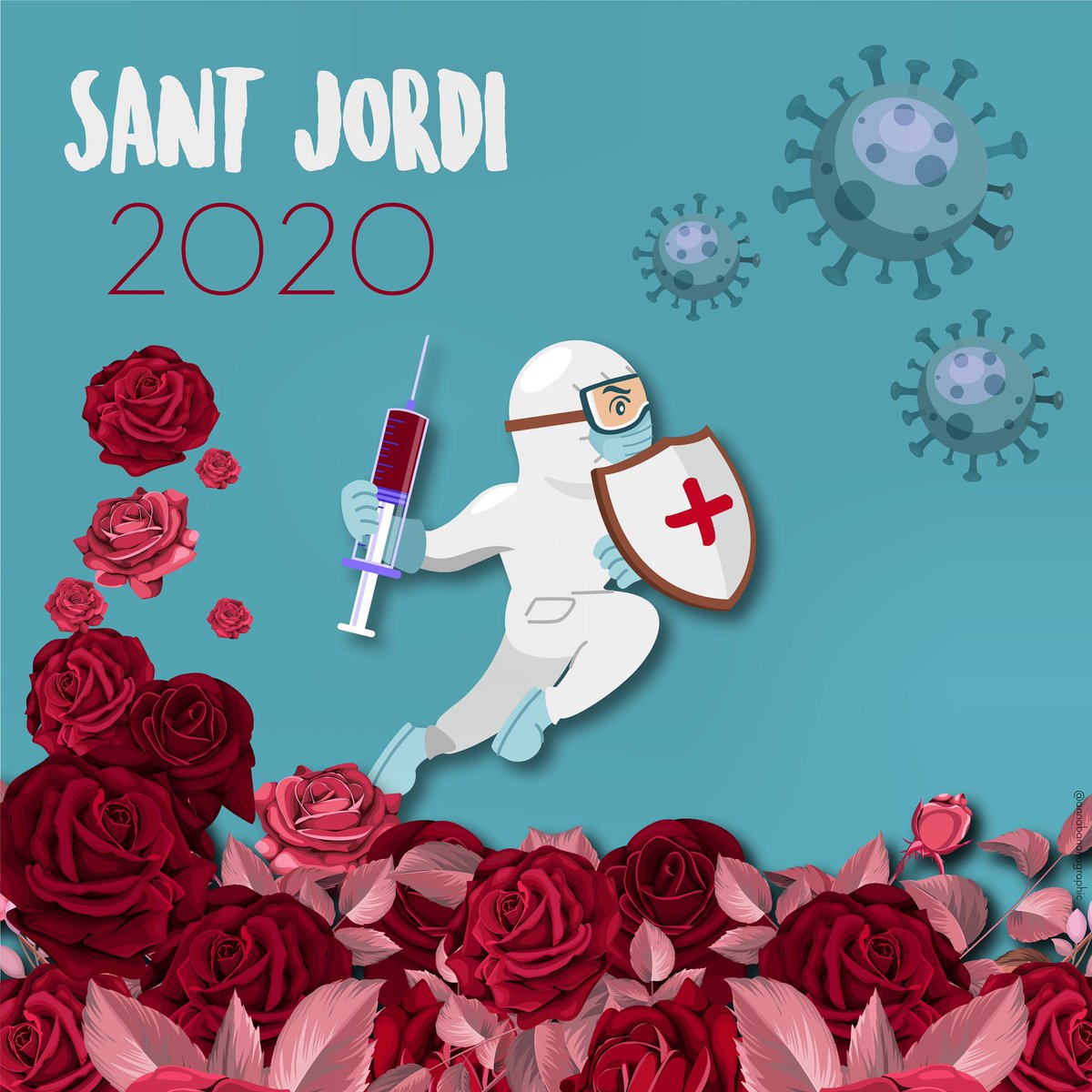 Avui us comparteixo un disseny que he fet per tots els sanitaris ja que ells, són els nostres Sant Jordi! 🌹🐉💉

#SantJordi2020 #COVID19 #stjordi #StayHome