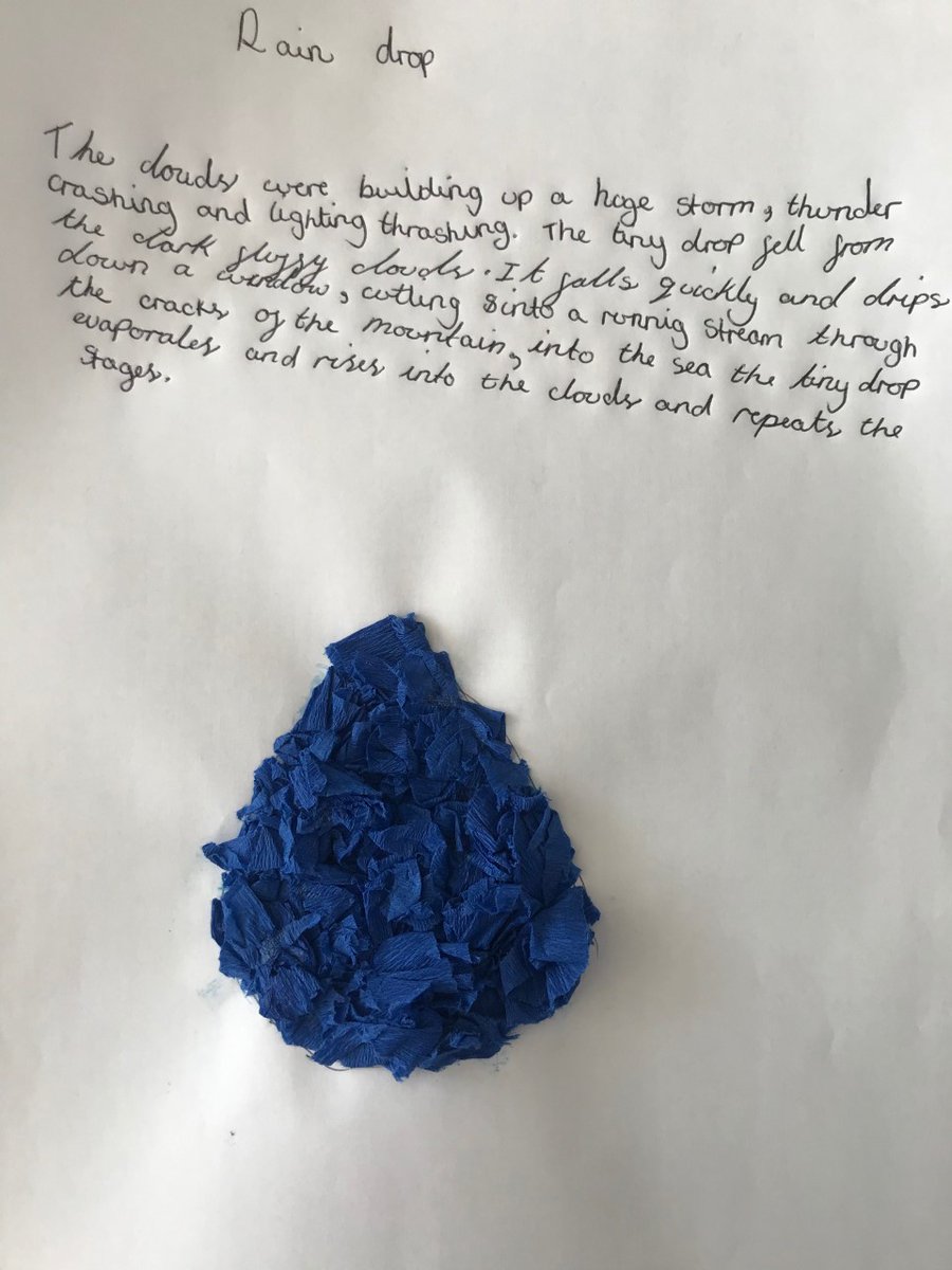 Suckleyprimary's tweet photo. A raindrop's journey. https://t.co/hCv9dxnMVe