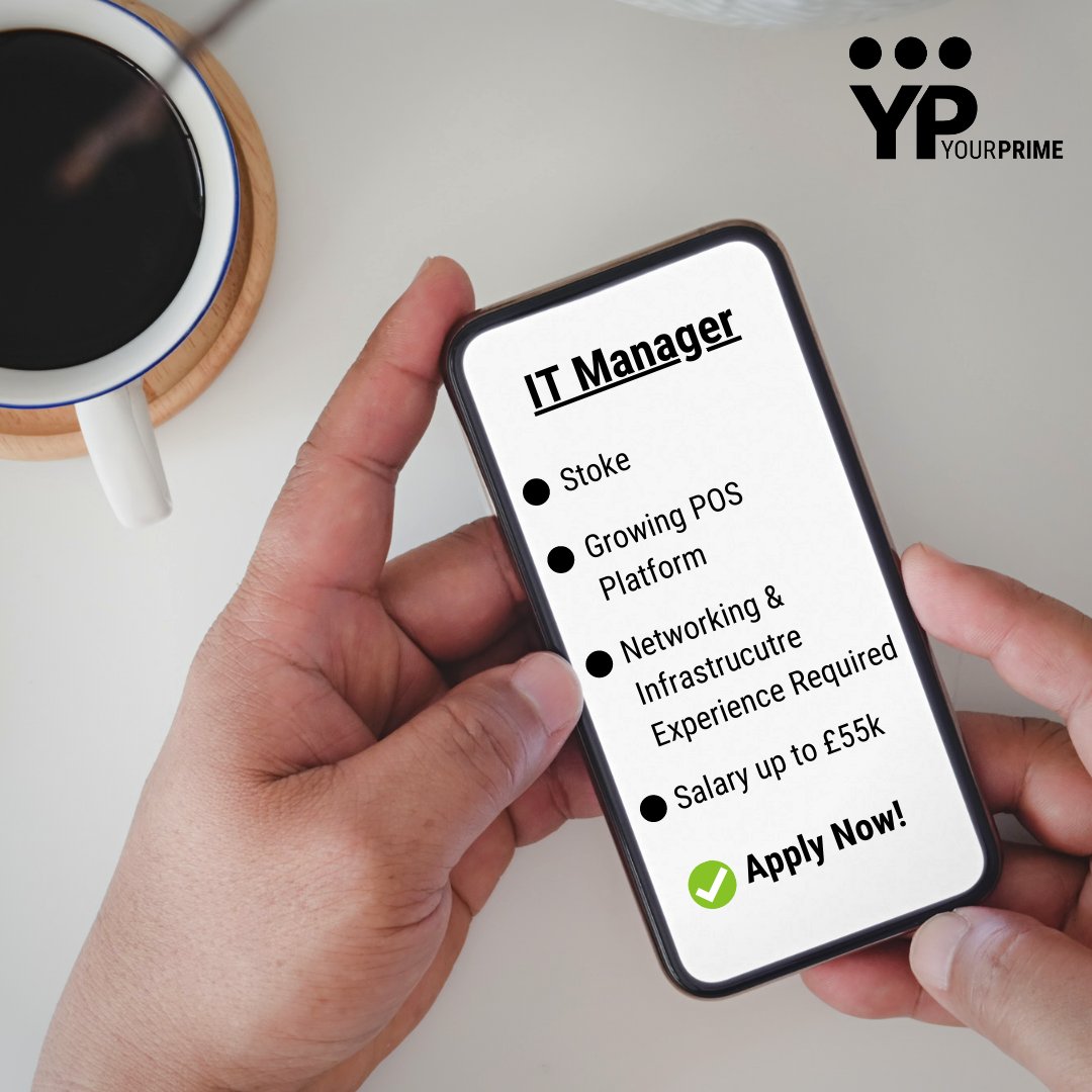 yourprimerec's tweet photo. It's a good day to have a good day! 🌞

We're still finding amazing opportunities in some great businesses - today were calling any experienced #ITManagers in or around #Stoke, looking for a new challenge (&amp; attractive pay slip)! 😎

#NewJobOpportunity #thursdaythought #YourPrime https://t.co/OivxU48JdE