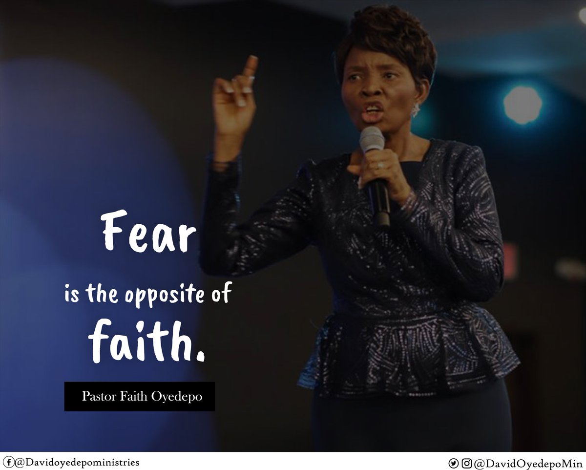 Winners Chapel International (@winnerswld) on Twitter photo Fear paralyzes a man and blinds his eyes from seeing what God wants to do. There is light at the end of every tunnel but fear will hinder a man from seeing it or moving towards it. <a href="/FaithOyedepo/">Faith Abiola Oyedepo</a> 
#Faith
#VictoryOverFear
#Breakinglimits Fear paralyzes a man and blinds his eyes from seeing what God wants to do. There is light at the end of every tunnel but fear will hinder a man from seeing it or moving towards it. <a href="/FaithOyedepo/">Faith Abiola Oyedepo</a> 
#Faith
#VictoryOverFear
#Breakinglimits