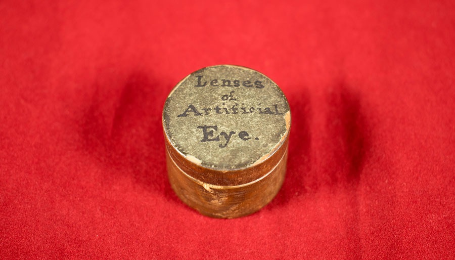 RCPSGheritage's tweet photo. Today's #Archive30 theme is #SomethingSmall and these artificial glass eye lenses fit the bill perfectly. They were manufactured c.1900 and are stored in a tiny wooden box. https://t.co/8S74JJwMJH