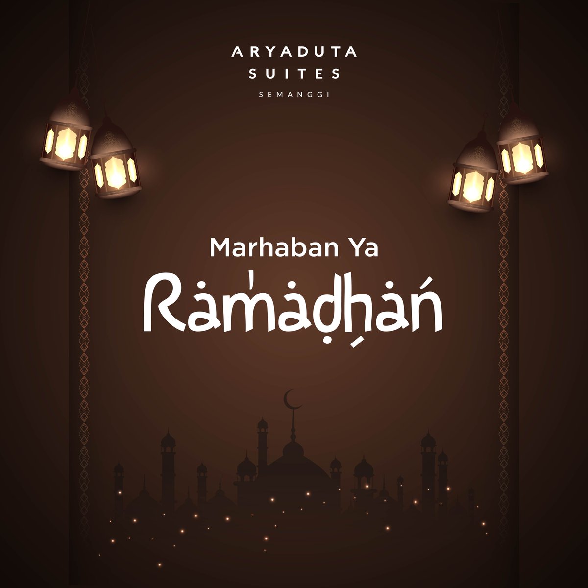 AryadutaSMGI's tweet photo. Selamat datang bulan suci  Ramadhan....
.
.
#ramadhan #marhabanyaramadhan #puasa #aryadutasuitessemanggi #aryadutahotels https://t.co/ecXQkJitiC